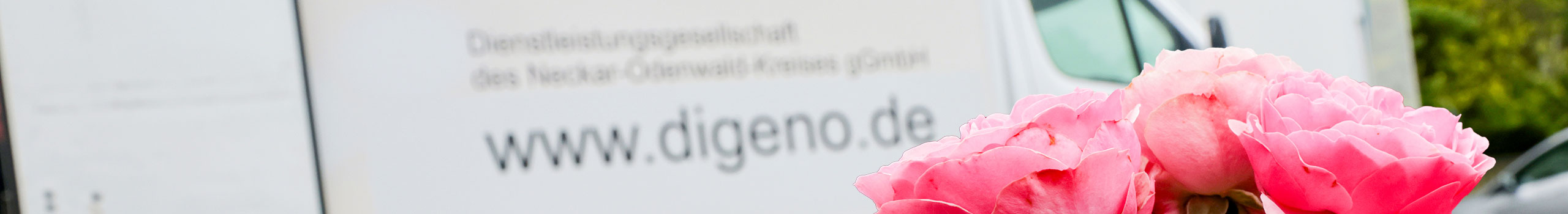 Emotionbild mit Digeno LKW und Blumen